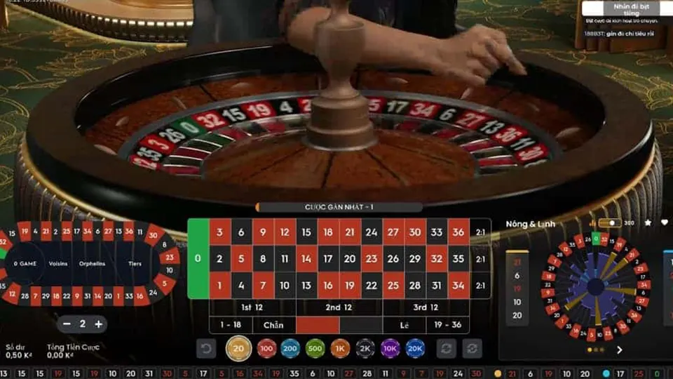 luật chơi roulette